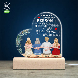 If We Could Choose Any Person To Be Our Mom It Would Be You- Personalized 3D Led Light- Gift For Mom- Mom Led Light - Led Night Light - GoDuckee
