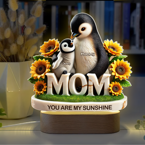 Penguin Mom Led Light - Personalized Gifts For Mom 03hupu230425 - Led Night Light - GoDuckee