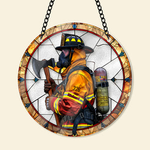 Personalized Gifts For Firefighter Suncatcher Ornament 81ACQN270824 - Ornament - GoDuckee