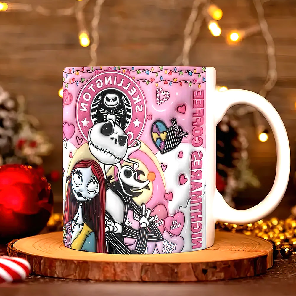 Personalized Halloween Gifts For Couple Coffee Mug 157acqn060924 - Coffee Mug - GoDuckee