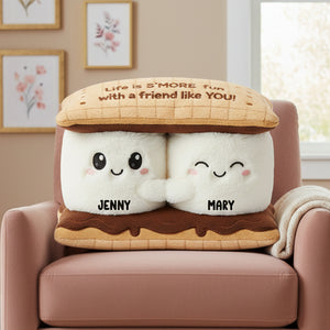 Marshmallow Besties Personalized Gifts For Friends Pillow 04natn201125 - Pillow - GoDuckee
