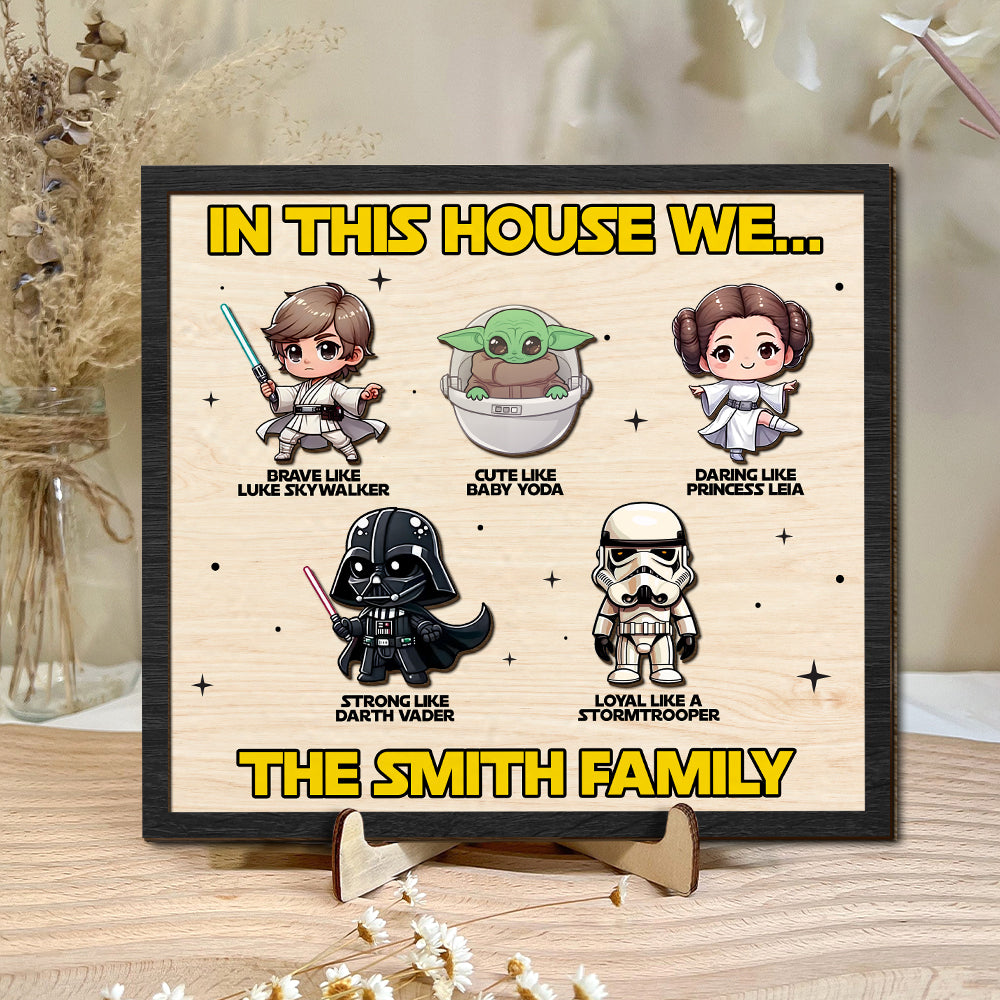 Personalized Gifts For Family Wood Sign 05natn170724 Family Movie Character - Wood Sign - GoDuckee