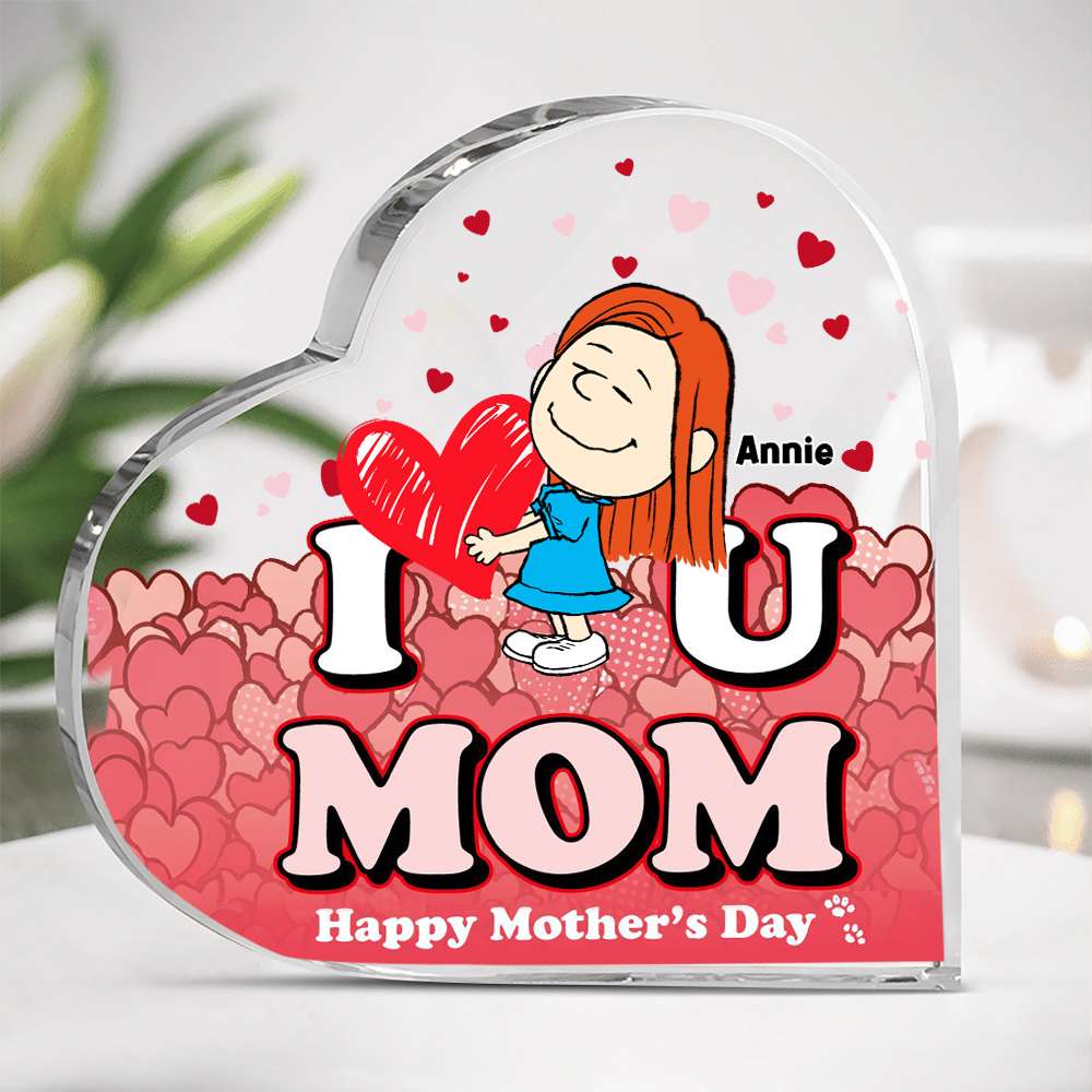Personalized Gifts For Mom Heart Plaque Happy Mother's Day 01XQLU130125HG - Shaped Plaques - GoDuckee