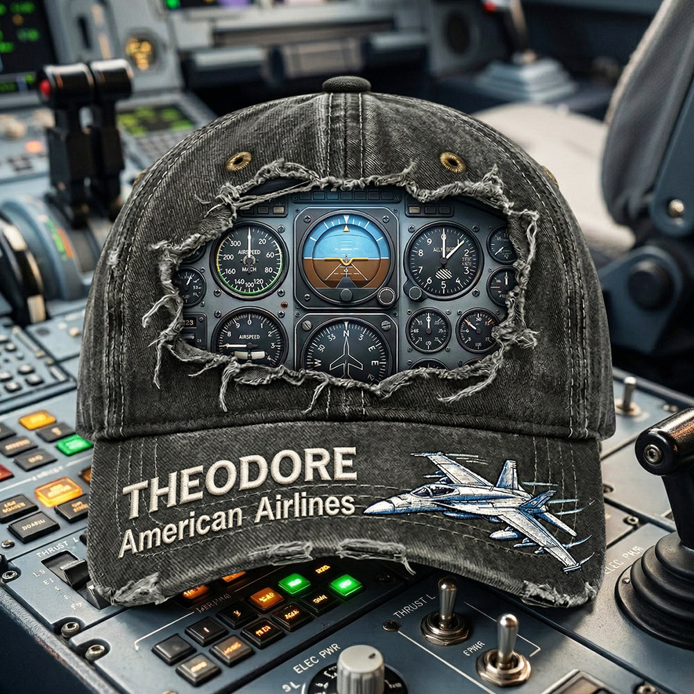 Airplane Cockpit Instrument Panel Classic Cap - Personalized Gifts For Pilot 02nadt300326 - Caps - GoDuckee