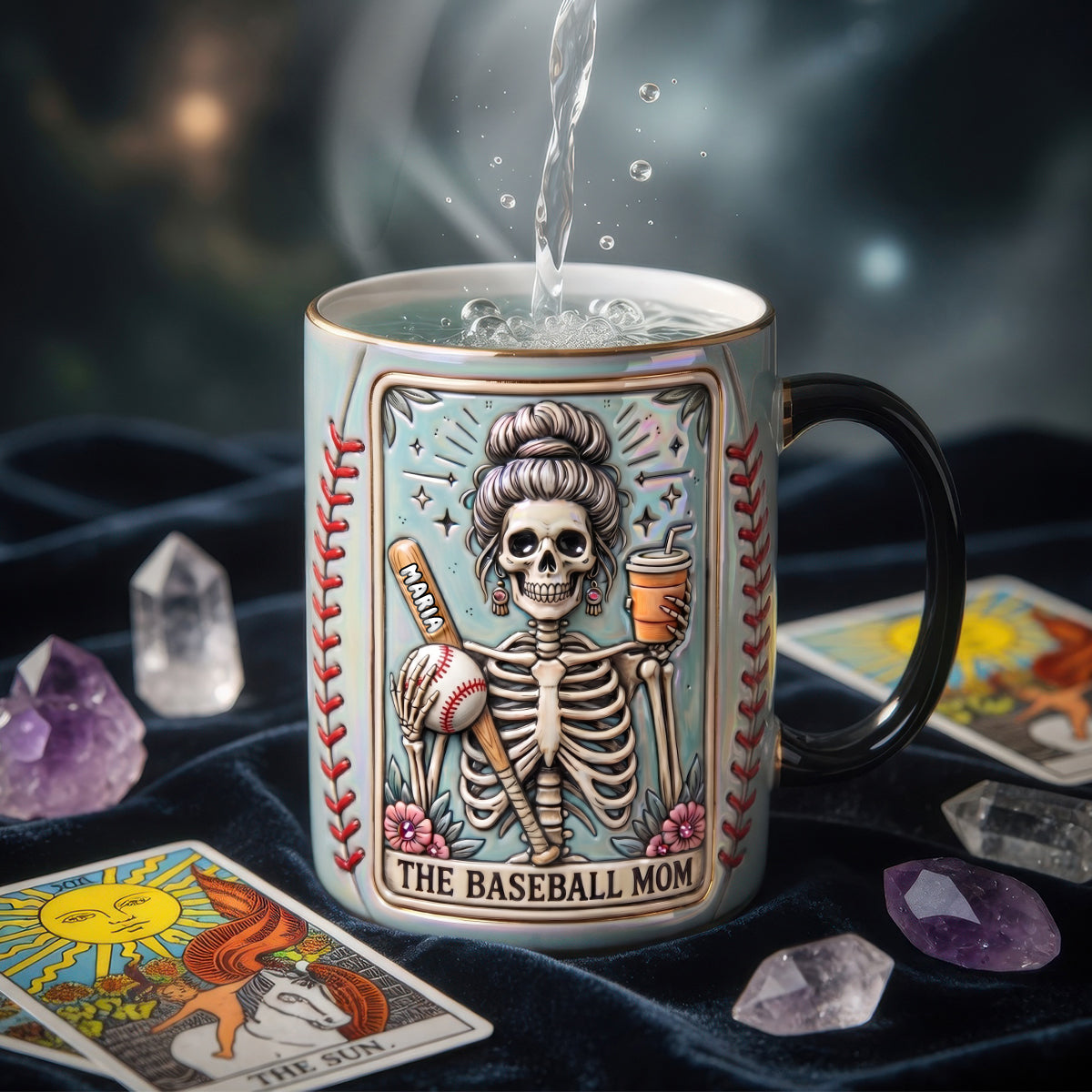 Fun Waiting Baseball Mom Tarot Card Magic Mug - Personalized Gifts For Baseball Mom 02qhdh200426 - Coffee Mug - GoDuckee