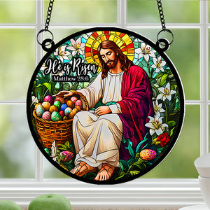 Jesus Easter's Day Gifts Suncatcher Ornament 02XQLU060125 - Ornament - GoDuckee