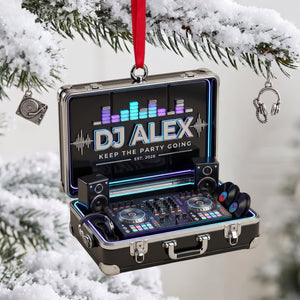 DJ Suitcase Christmas Ornament - Personalized Gifts For DJ 01tolu170926