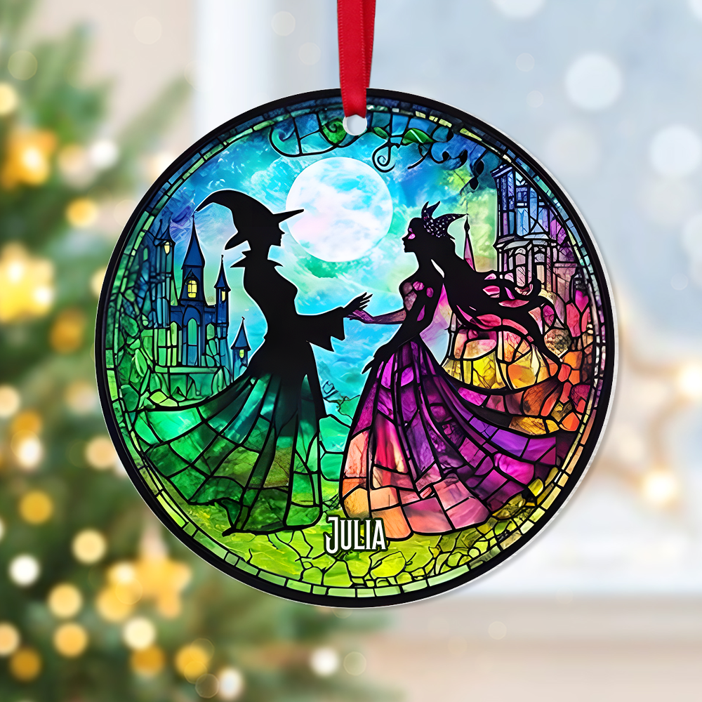Personalized Gifts For Besties Christmas Witchy Ornament 04xqpu291124 - Ornament - GoDuckee