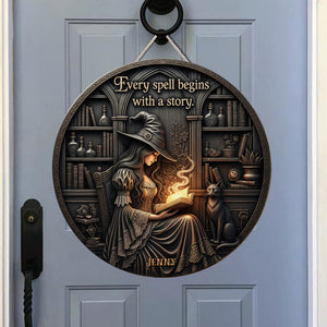 Spooky Metal Sign Personalized Gifts For Witch Lovers 02pgtn180725 - Metal Signs - GoDuckee