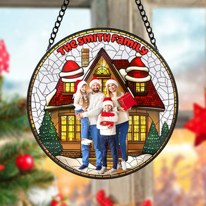 Custom Photo Gifts For Family Christmas Stained Glass 05DGQN051024 - Ornament - GoDuckee