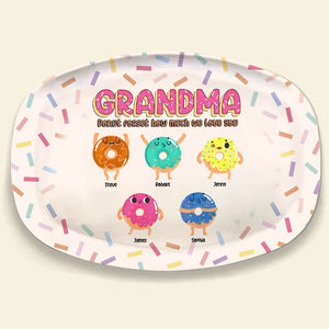 Best Grandma, Donut Forget How Much We Love You, Personalized Resin Plate, Gifts For Grandma - Resin Plate - GoDuckee