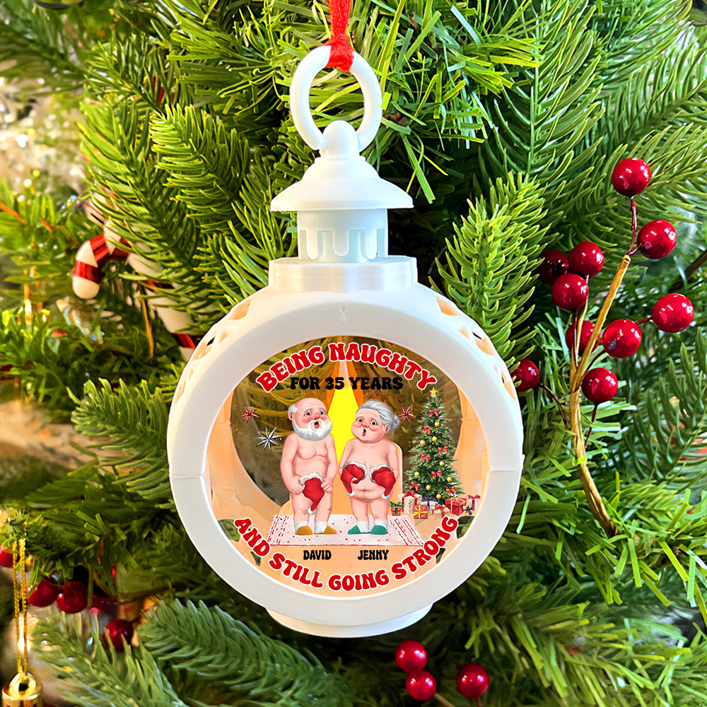 Being Naughty For Years And Still Going Strong, Personalized Led Light Ornament, Xmas Gift For Old Couple - Ornament - GoDuckee
