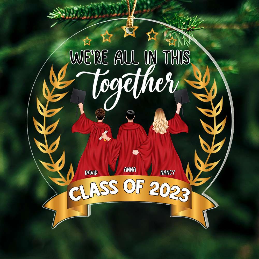 We're All In This Together, Personalized Ornament, Gifts For Graduation - Ornament - GoDuckee