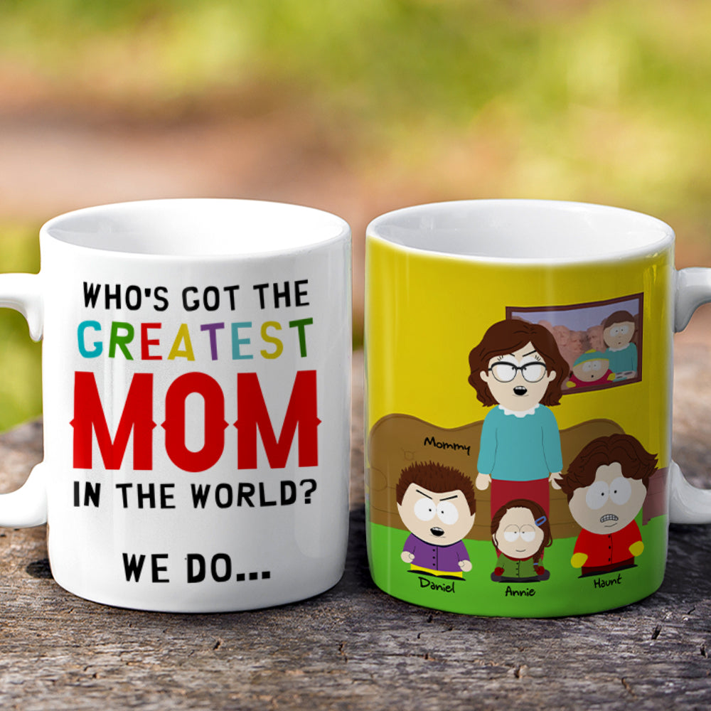 Personalized Gift For Mom Coffee Mug, The Greatest Mom In The World Mother's Day 01NALU280325HG - Coffee Mug - GoDuckee
