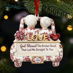 Eternal Journey of Love Christmas Ornament Personalized Gifts For Couple 04TODT161025 - Ornament - GoDuckee