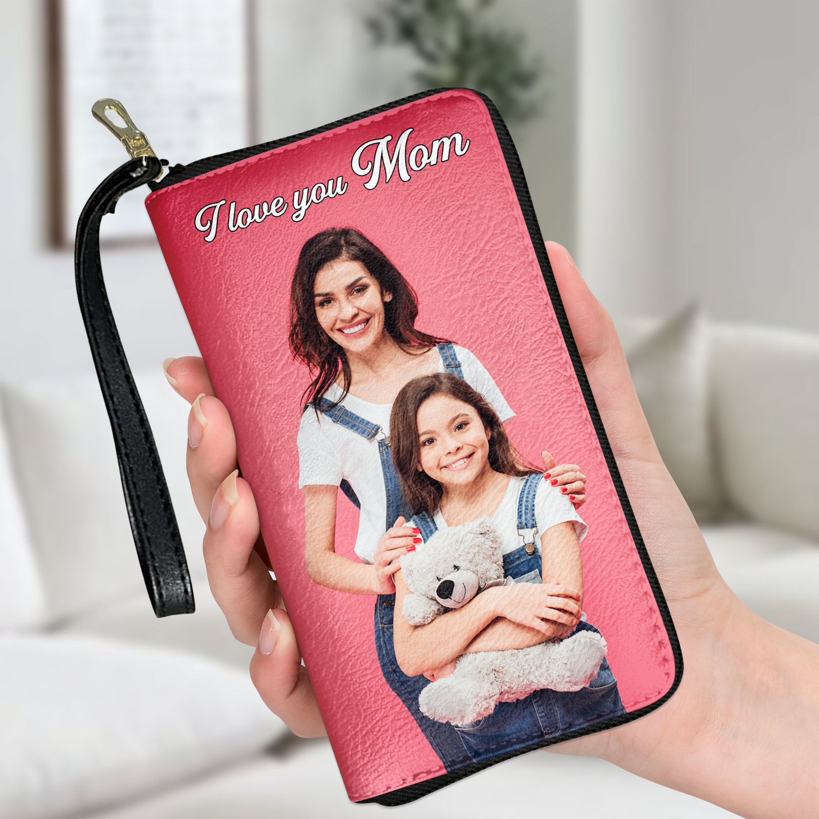 Custom Photo Gifts For Mom Twill Faux Leather Wallet 02acpu050325 - Leather Wallet - GoDuckee