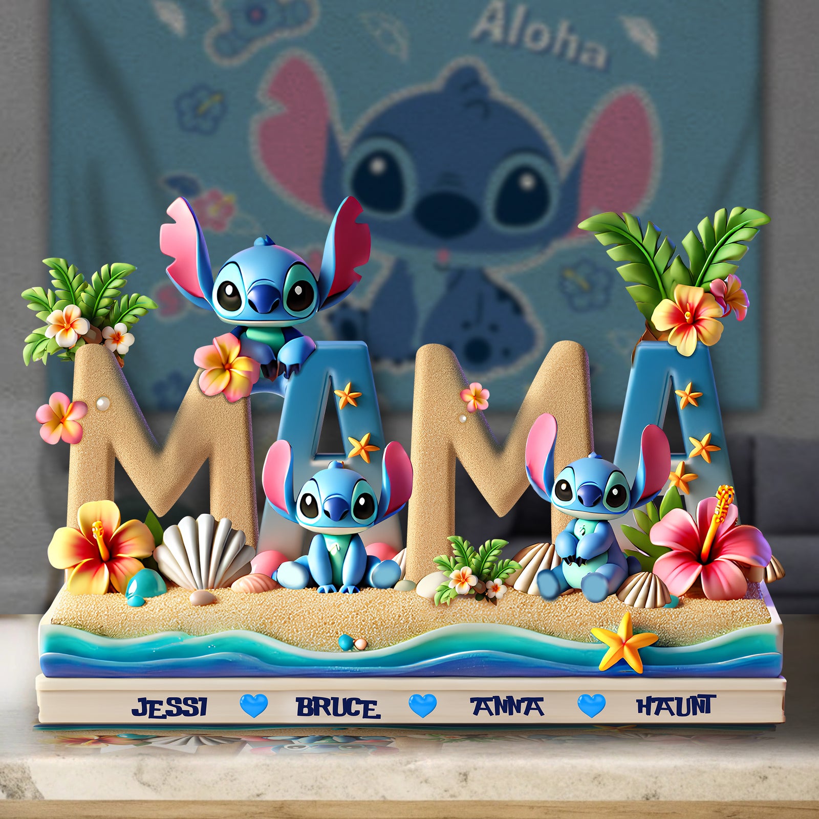 Personalized Gift For Mom Acrylic Plaque- Mama & Her Little Aliens 01TGLU040425 - Shaped Plaques - GoDuckee