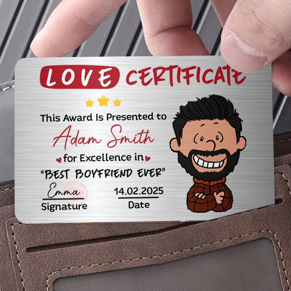 Personalized Gifts For Couple Wallet Card Love Certificate 01TODT251224HH - Wallet Card - GoDuckee