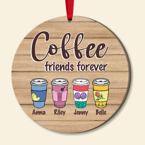 Friends Coffee Friends Forever 04napo311023 Personalized Wood Ornament - Ornament - GoDuckee