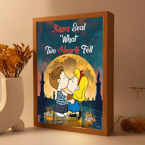 Personalized Gifts For Couple Light Frame Cartoon Couple 03TOMH191224HG - Light Picture Frame - GoDuckee
