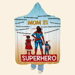 Personalized Gifts For Mom Wearable Blanket Hoodie Mom Is Superhero 04OHMH040324PA - Blankets - GoDuckee