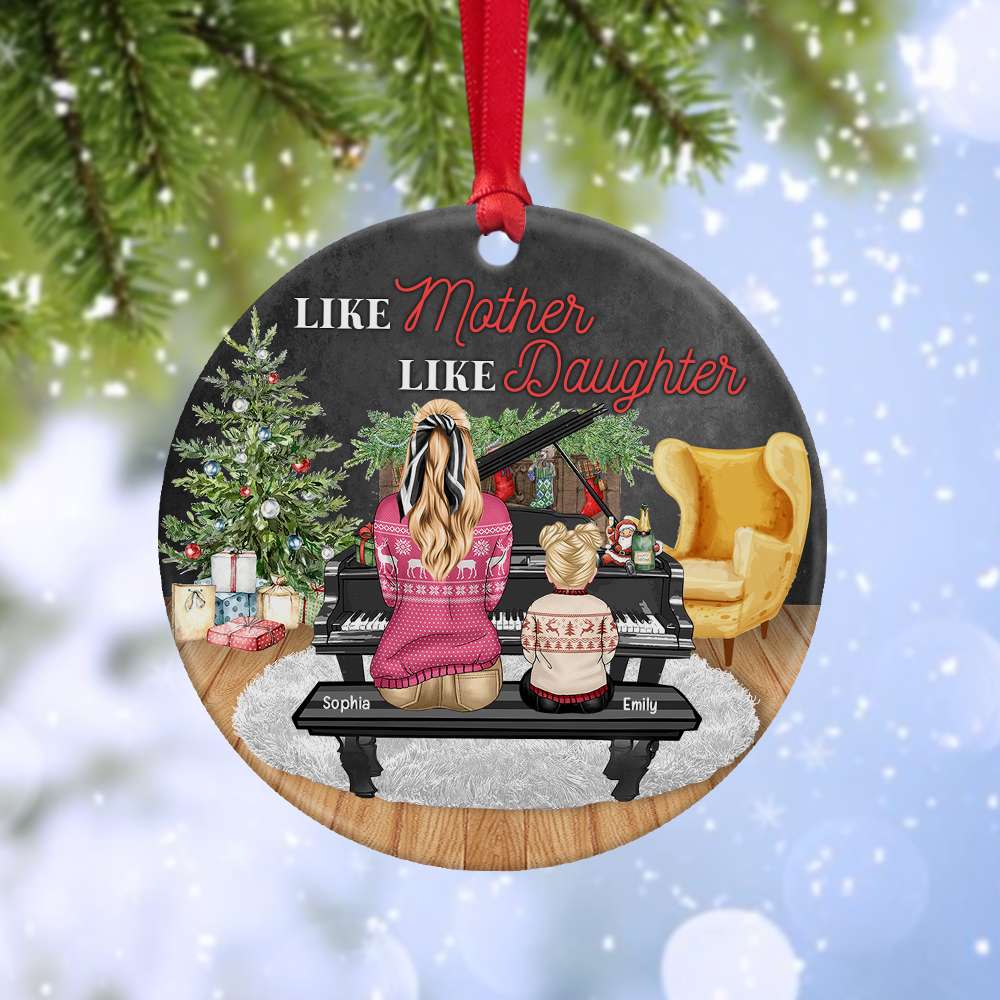 Gift For Family, Personalized Ornament, Piano Family Teaching Ornament, Christmas Gift - Ornament - GoDuckee