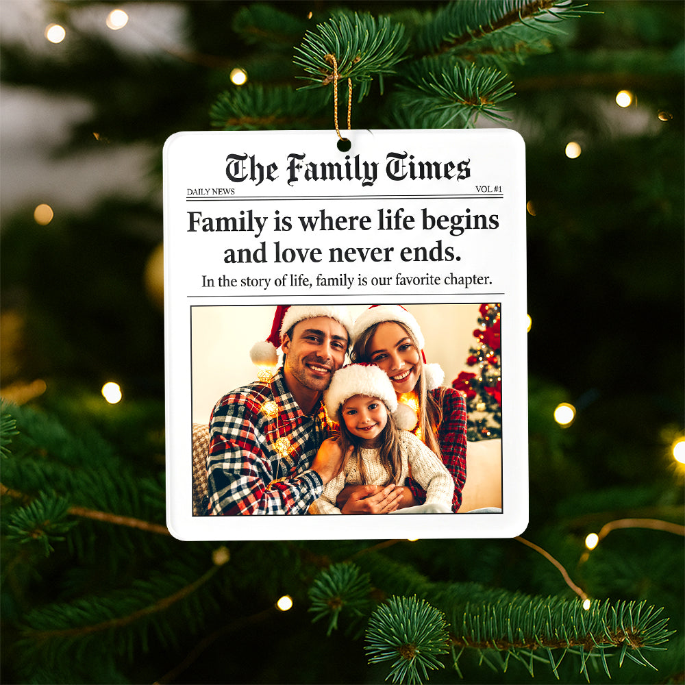Personalized Gifts For Family Christmas Ornament 02hyta150925 - Ornament - GoDuckee
