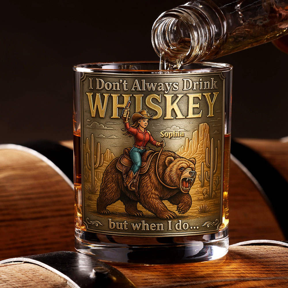 Wild Spirit Round Glass – Personalized Gifts For Cowfolk 02toqn260825 - Whiskey Glass - GoDuckee