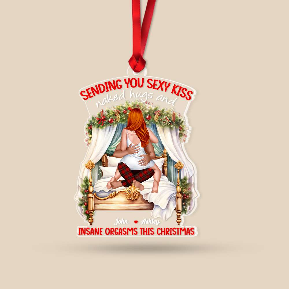 Personalized Funny Naked Lady Naughty Christmas Ornament, Mom Gift