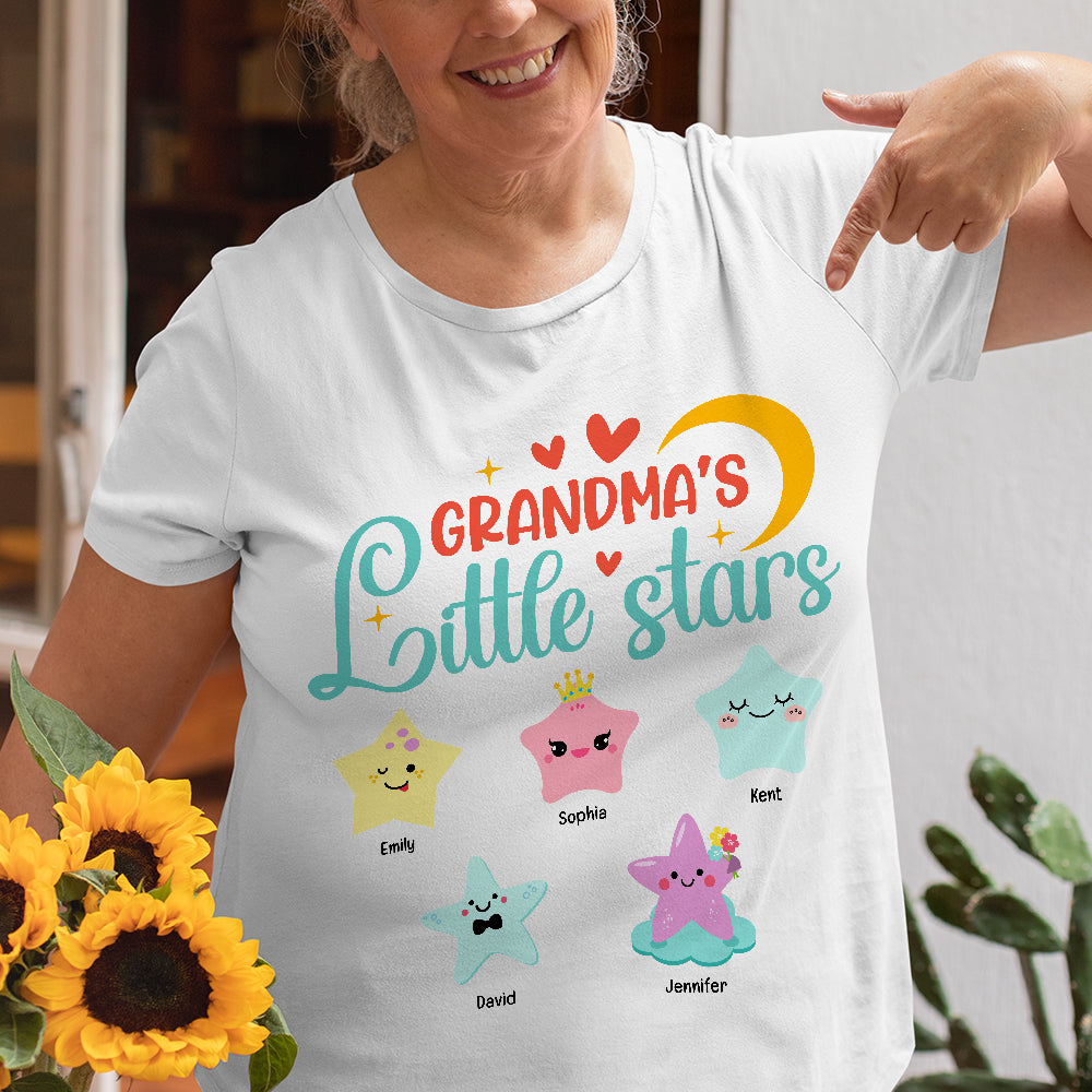 Grandma's Little Stars- Personalized Shirt- Gift For Grandma/ Gift For Mom - Shirts - GoDuckee