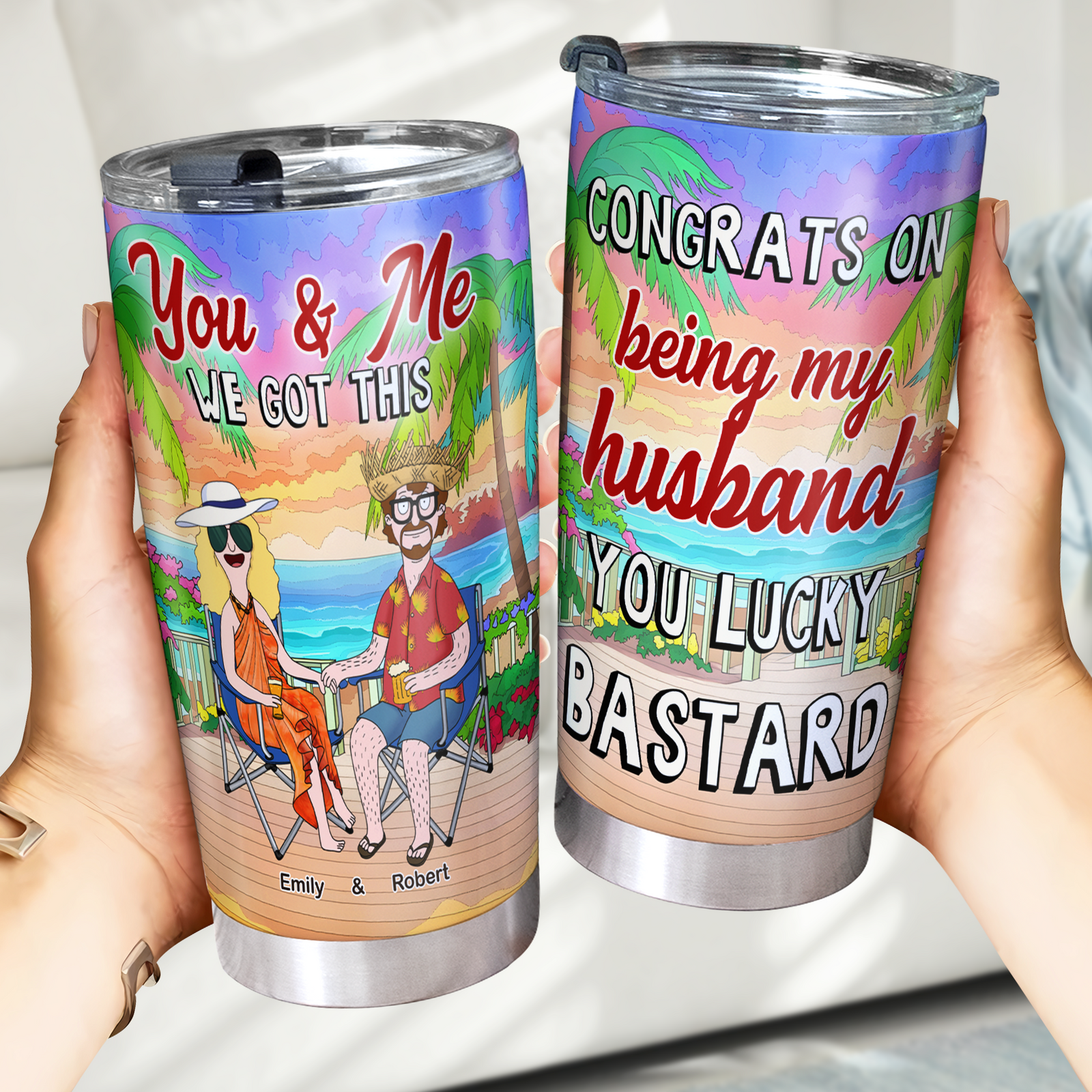 Personalized Gifts For Husband Tumbler 01xqpu100225hg We Got This - Tumbler Cup - GoDuckee