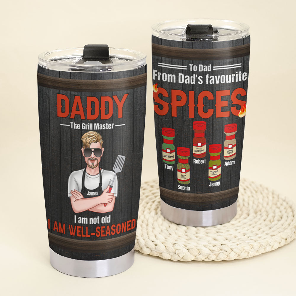 Daddy The Grill Master- Gift For Father-Personalized Tumbler- Father's Day Tumbler - Tumbler Cup - GoDuckee