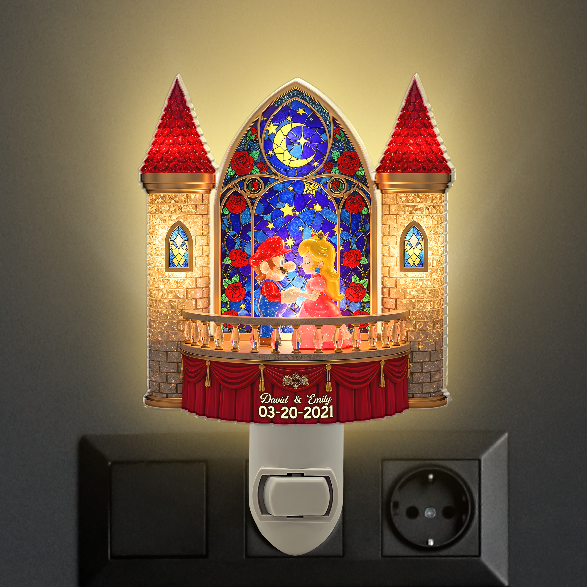 Couple Acrylic Night Light - Personalized Gift For Couple 03TOPU190625 - Night Lights - GoDuckee