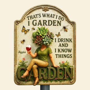Garden Girl Cut Metal Sign - Personalized Gifts For Garden Lovers 03naqn300525 - Metal Signs - GoDuckee