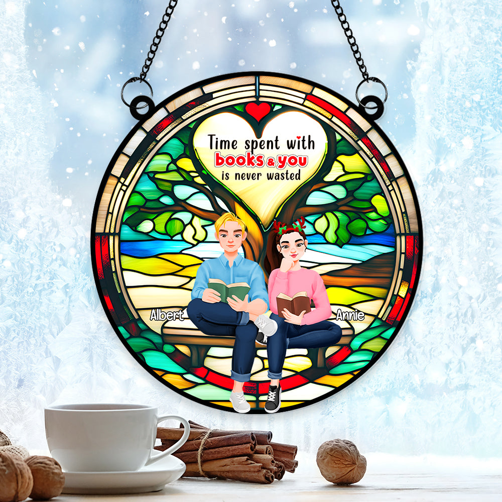 Personalized Gifts For Couple Suncatcher Ornament 01TGLU021024PA - Ornament - GoDuckee