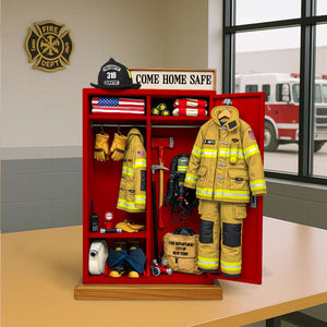 Firefighter’s Gear Locker Acrylic Plaque - Personalized Gifts For Firefighter 04QHTN060625 - Shaped Plaques - GoDuckee