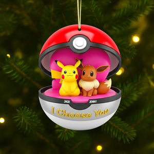 I Choose You Personalized Gifts For Couple Christmas Acrylic Ornament 04natn210825 - Ornament - GoDuckee