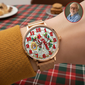 Heaven Cardinal Mesh Strap Quartz Watch - Personalized Gifts For Heaven Memorial 01HUMG280725 - Quartz Watch - GoDuckee