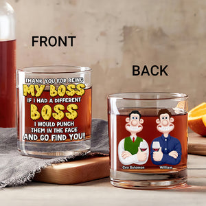 Personalized Funny Gifts For Boss Whiskey Glass 05tgtn120225pa - Whiskey Glass - GoDuckee