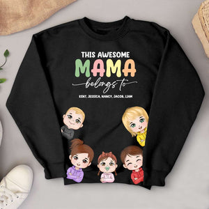 Personalized Gifts For Mom Shirt This Awesome Mama Belongs To 03OHPU250124HH - 2D Shirts - GoDuckee