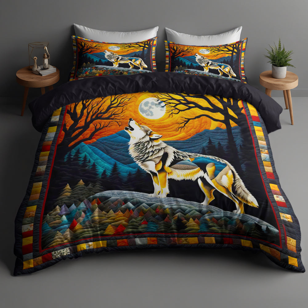 Wolf Quilt Bed Set Gifts For Wolf Lovers 04HUDT200125 - Blanket - GoDuckee