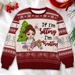 Personalized Gifts For Knitting Lover Ugly Sweater 01TOLU021124HH - Ugly Christmas Sweater - GoDuckee