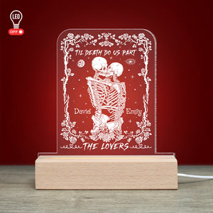 Til Death Do Us Part The Lovers - Gift For Couple - Personalized 3D Couple Led Light - Led Night Light - GoDuckee