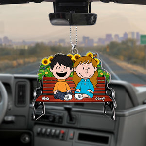 Personalized Gifts For Couple Car Ornament 03OHMH101224HH - Ornament - GoDuckee