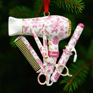 Hairstylist Toile de Jouy Ornament Personalized Gifts for Christmas 05PGDT011025 - Ornament - GoDuckee