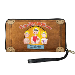 Personalized Gifts For Mom Twill Faux Leather Wallet Best Mommy Ever 05KAQN110325PA-Homacus