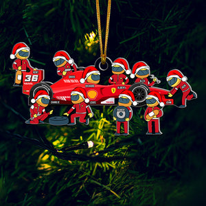 Personalized Gifts For Racing Team Christmas Ornament, Pit Crew 02qhqn250924 - Ornament - GoDuckee