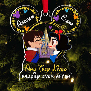 Personalized Gifts For Couple Ornament, Cartoon Fairy Tale Couple 01NADT190824 - Ornament - GoDuckee