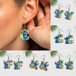 Blue Monsters Alphabet Earrings - Personalized Gift For Her 05TGLU130625 - Earrings - GoDuckee