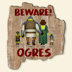Family Beware Personalized Wood Sign, Family Funny Welcome Wood Sign 01htqn260623hh - Wood Sign - GoDuckee